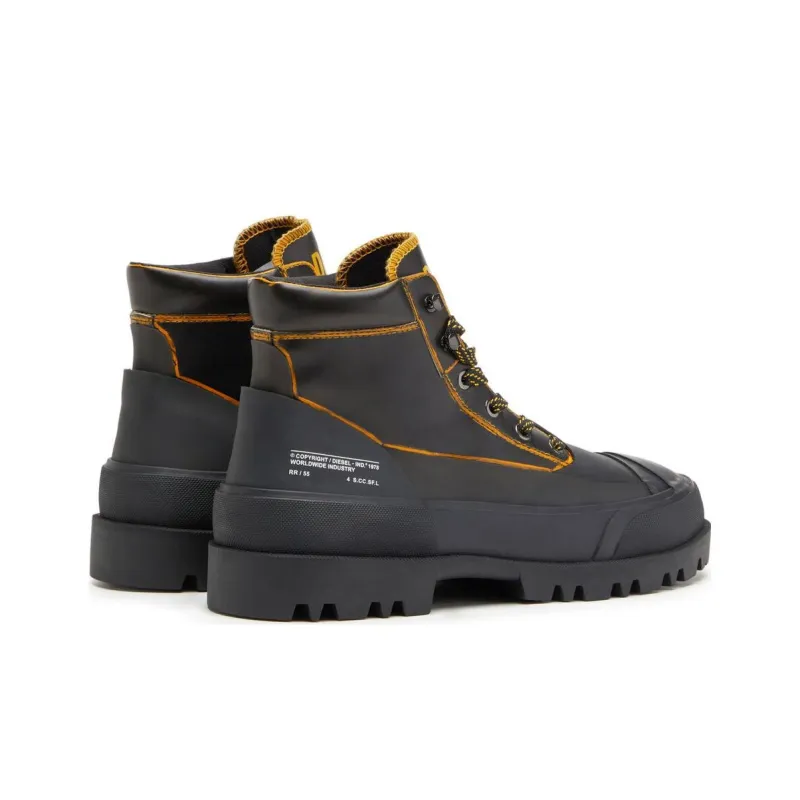 DIESEL Ankle Boots Men's Black Orange-4