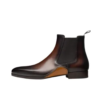 Magnanni Levu Short Chelsea Boots Men's Brown