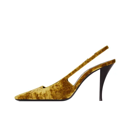 SAINT LAURENT Slim Heel High Heels 9cm Women's Yellow