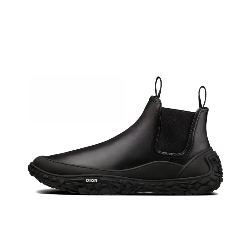 DIOR B28 Ankle Length Chelsea Boots Men's Black-0