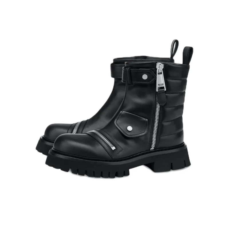 MOSCHINO Ankle Boots Men's Black-3