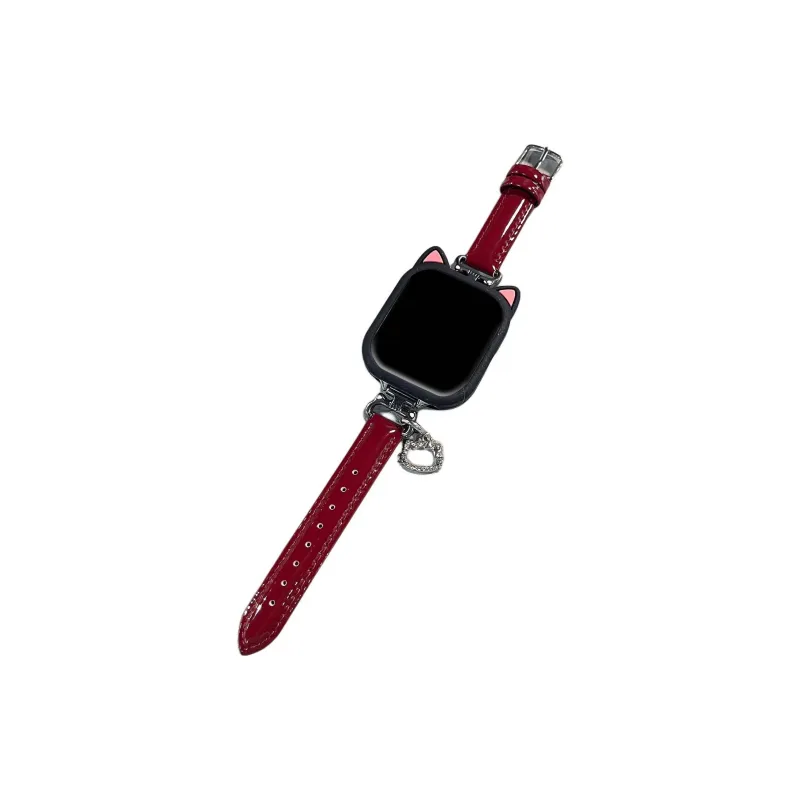 Fly Red Beige Compatibility Watch Band Leather, Metal-18