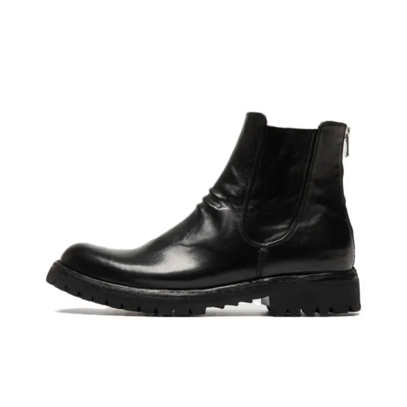 Officine Creative Ikonic Short Chelsea Boots Men's Black-0