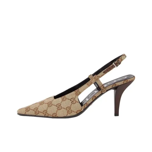 GUCCI 75mm GG Supreme canvas Pumps