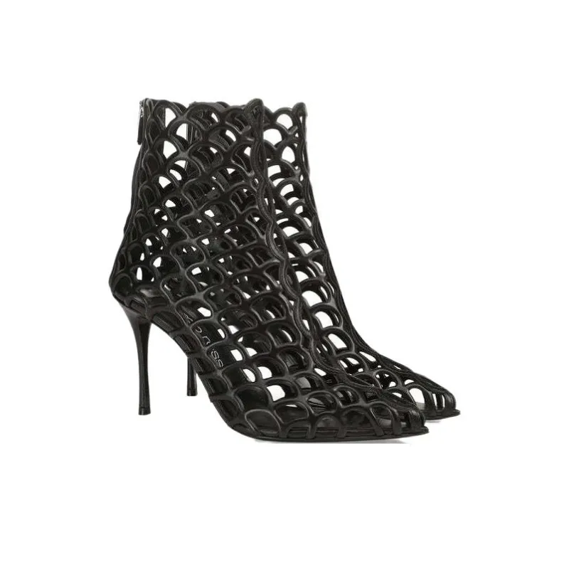 SERGIO ROSSI Mermaid 100mm Cut-out Sandals-2