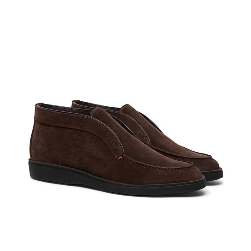 Santoni Desert Round Toe Slip On Boots-1