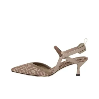 FENDI Logo Detailed Slingback Pumps