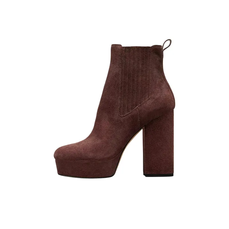 COACH Ivette Short Chelsea Boots 11.5cm Women's Brown-0