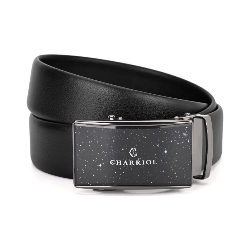 CHARRIOL High Quality Top Grain Cow Leather Zinc Alloy Automatic Buckle Head Men's Business Belt Men's 3.5-1