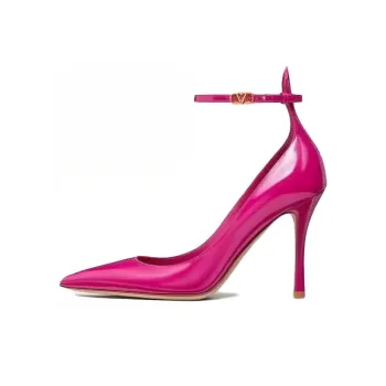 Valentino Slim Heel High Heels 10cm Women's Rose Red