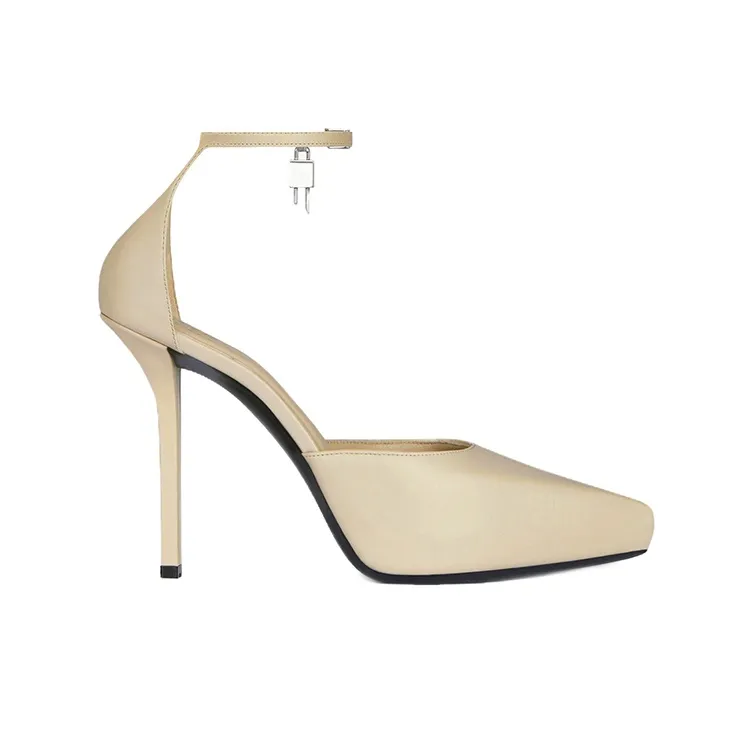 Givenchy G Lock Slim Heel High Heels 11cm Women's Beige-1