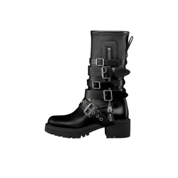 DIOR Zip Detailed Buckled Boots Women's