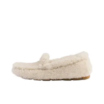 PRADA Triangle Loafers Women's Ecru