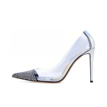 Alexandre Vauthier Constance Ghost Slim Heel High Heels 11cm Women's Silver