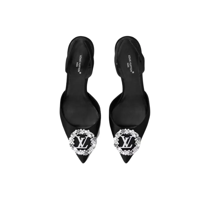 LOUIS VUITTON Met Slim Heel High Heels 6.5cm Women's Black-3
