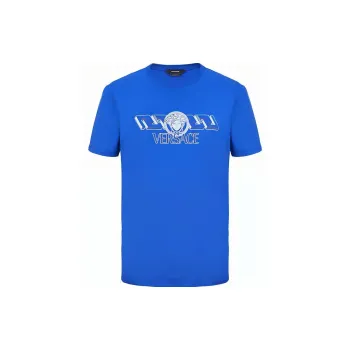 VERSACE SS23 T Shirt Men's Cobalt Blue