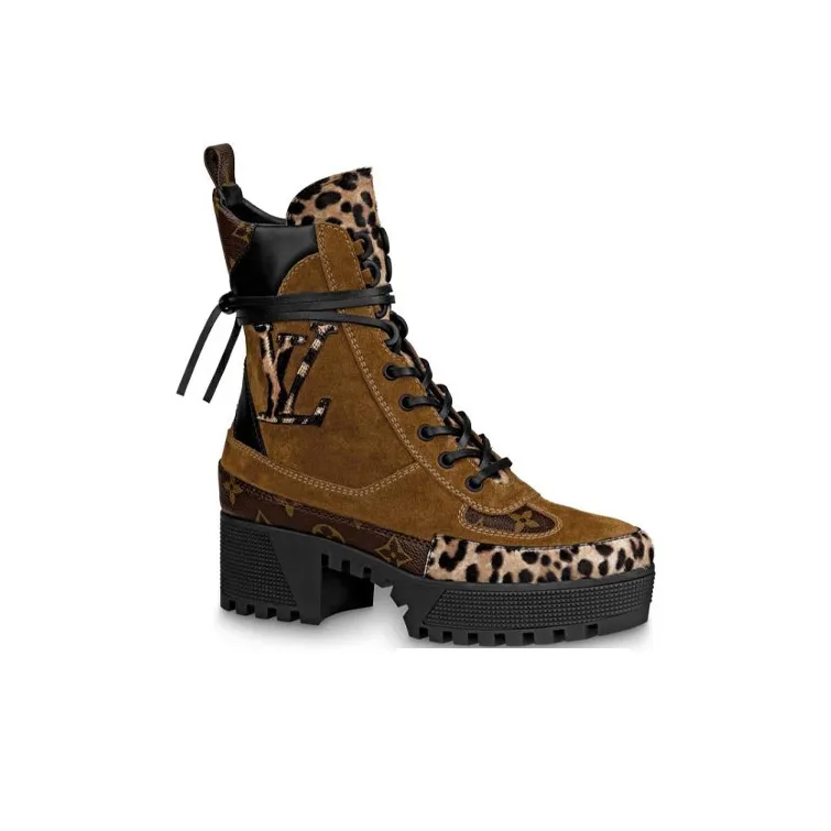 LOUIS VUITTON Laureate Boots 'Brown Yellow' Women's-1