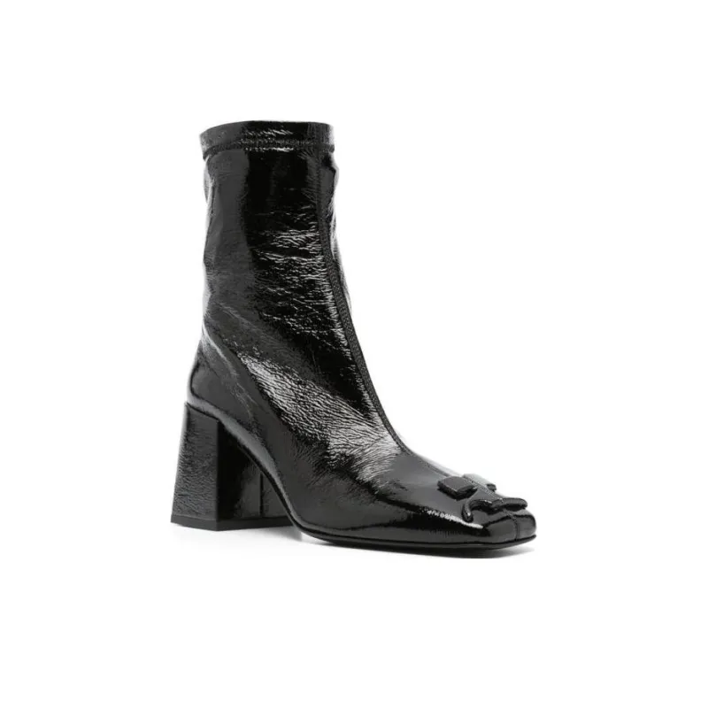 Courrèges Iconic 80mm Textured-leather Boots-2