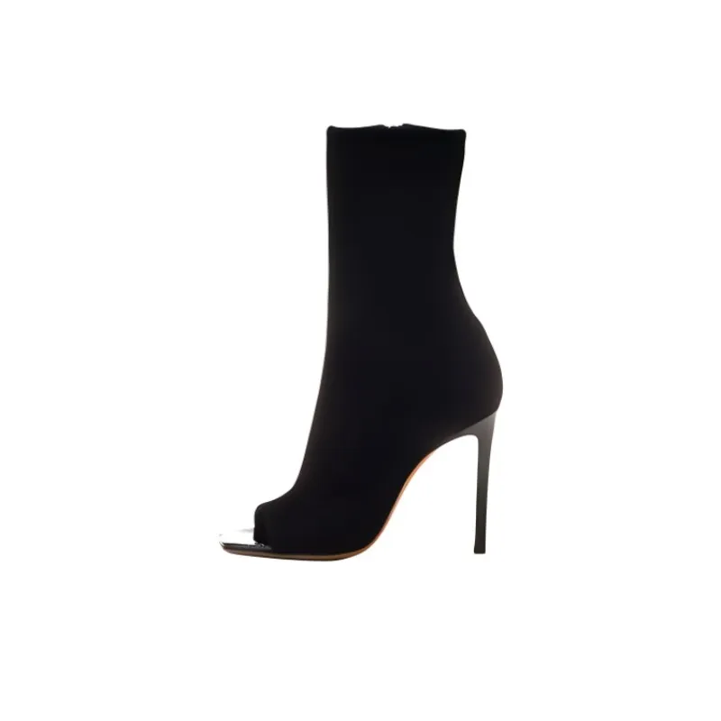 Paris Texas Amanda Open Toe Ankle Boots-0