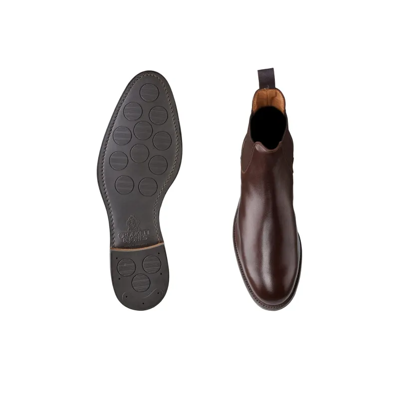 CROCKETT & JONES Chelsea 5 Short Chelsea Boots Men's Dark Brown-3