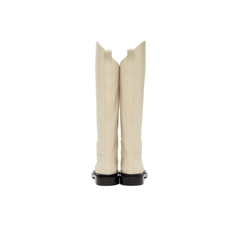 JIL SANDER Knee high Boots Women's White-4