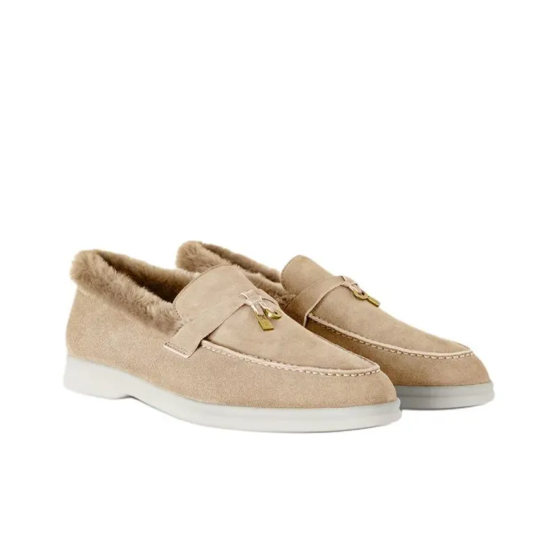 Loro Piana Summer Charms Walk Loafers Women's Brown-2