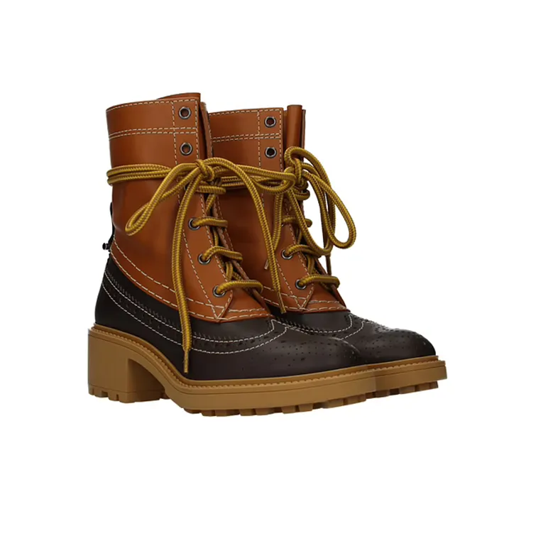 Chloé Franne Leather Lace-up Boots-2