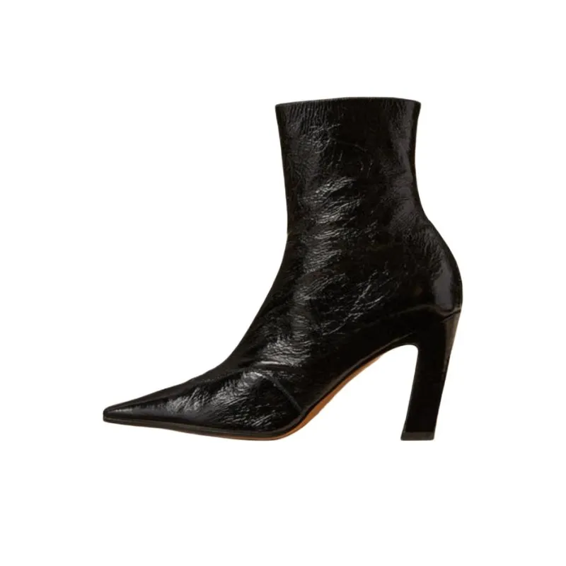 KHAITE Nevada Square Toe Zipped Boots Women's-0