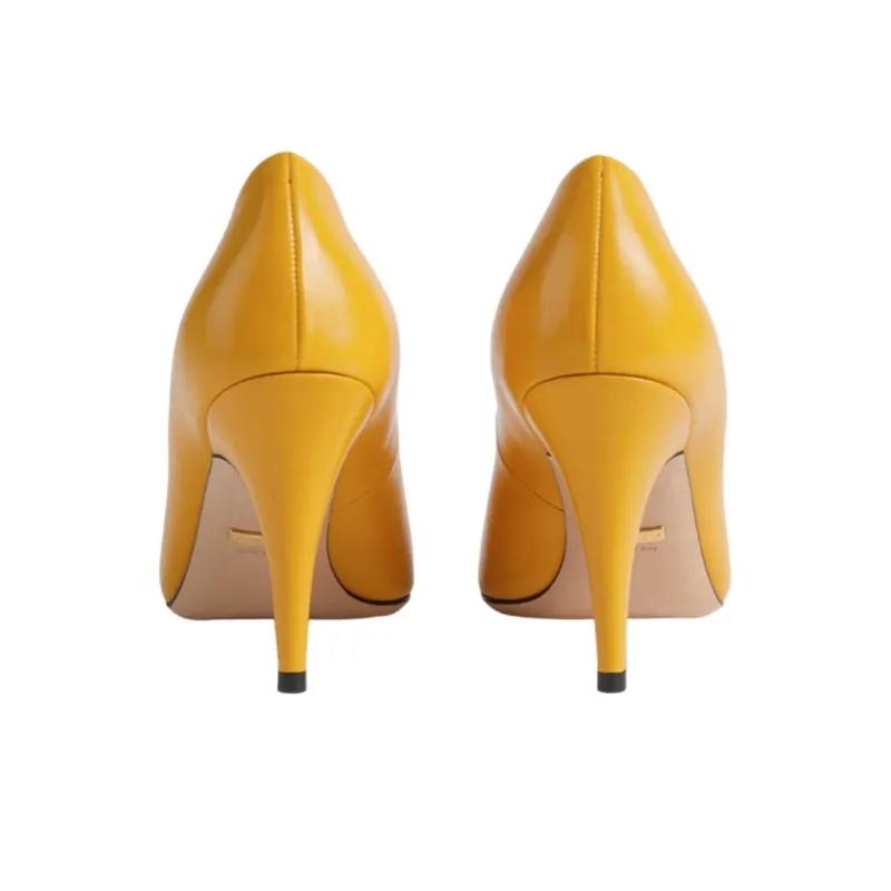 Adidas Originals x GUCCI Cone Heel High Heels Women's Yellow-4