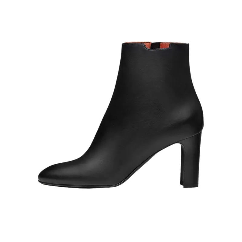 HERMES Delice Ankle Boots Women's Black-0