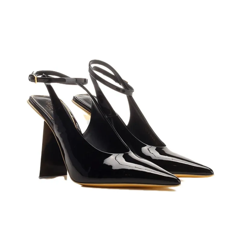 Valentino Chunky Heel High Heels Women's Black-4