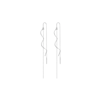 LIANDUO S990 Fine Silver Drop Earrings Women's