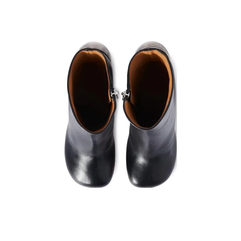 OFF WHITE Spring Leather Ankle Boots Women's-4