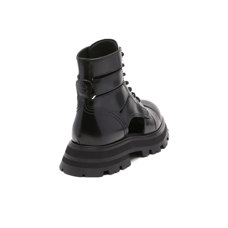 Alexander McQueen Lace-Up Ankle Boots Women's-3