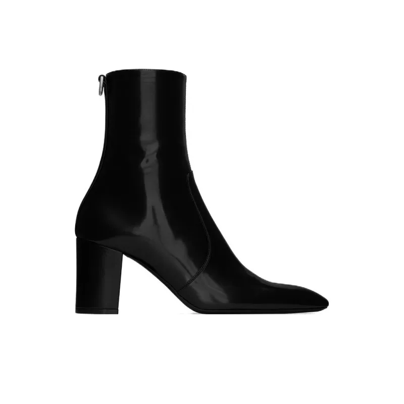 SAINT LAURENT XIV 80mm Leather Ankle Boots-1