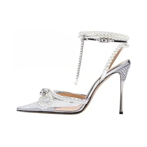 MACH & MACH Slim Heel High Heels 11cm Women's White