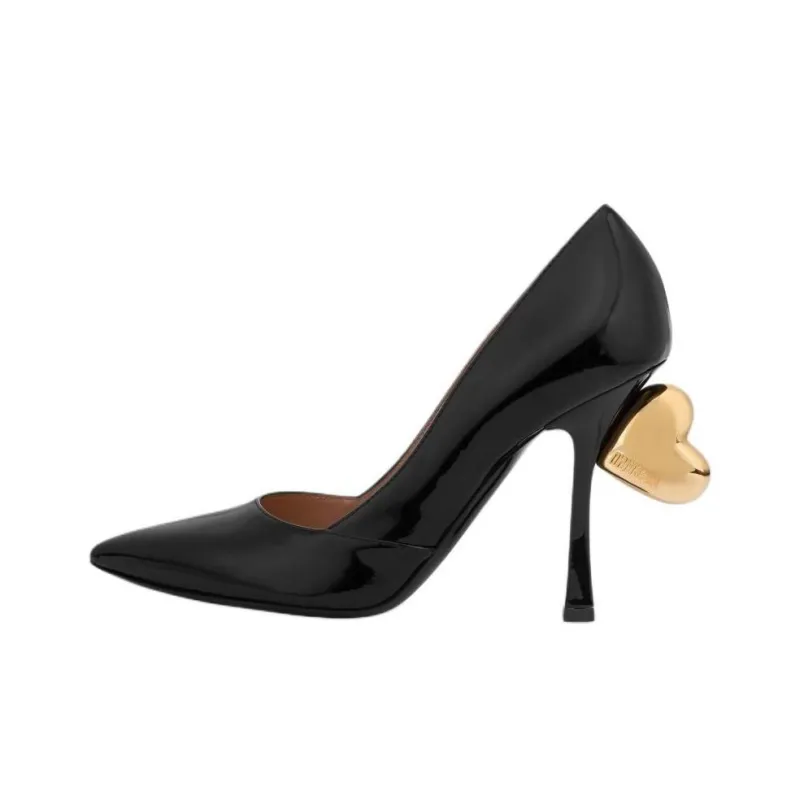 MOSCHINO Heart Embellished Pointed Toe Pumps-0