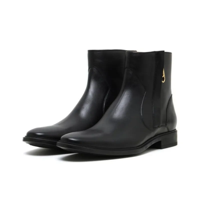 OFF WHITE Paperclip Zip up Ankle Boots Black Black Women's-4