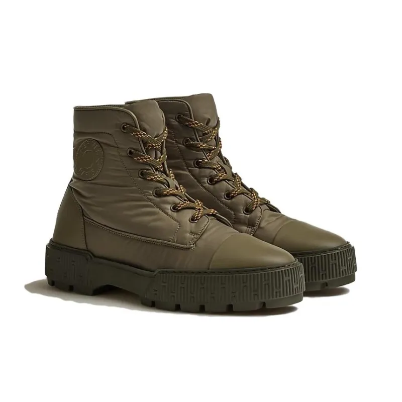 HERMES Fresh Short Ankle Boots Men's Green-1