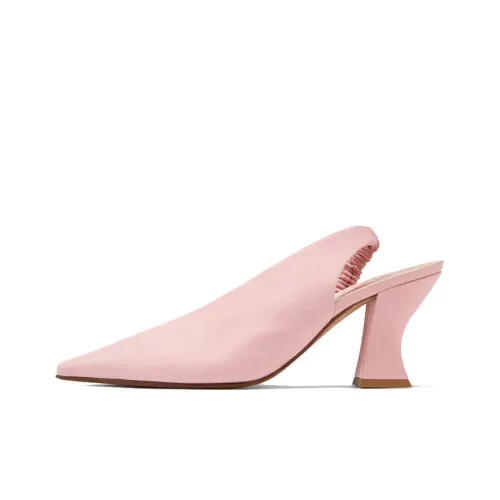 Bottega Veneta Almond High Heels Women's Low Top Pink