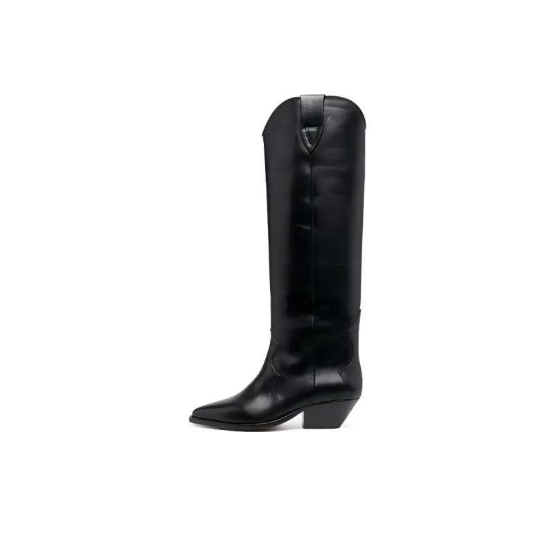 ISABEL MARANT Denvee 40mm Leather Knee-high Boots-0