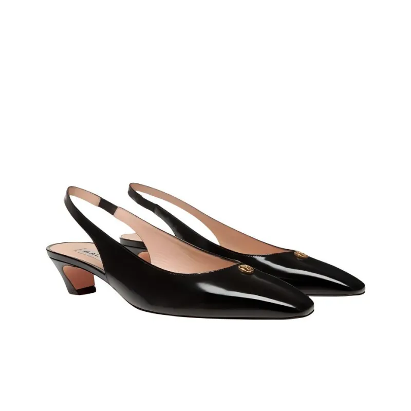 BALLY Emblem-plaque Leather Pumps-2
