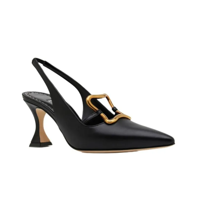MANOLO BLAHNIK Nikkal High Heels 7cm Women's Black-2
