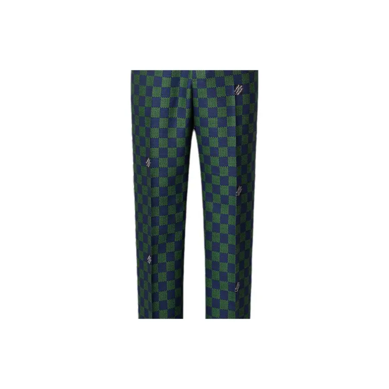 LOUIS VUITTON Jacquard Damier Wool Cigarette Pants-4