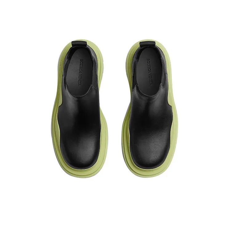 Bottega Veneta Tire Chelsea Short Chelsea Boots Women's Avocado Green-3