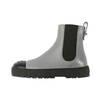 CHANEL Chelsea Shoes Women's Gray Black