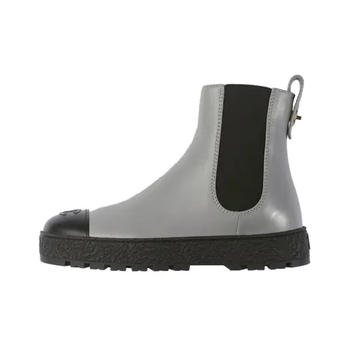 CHANEL Chelsea Shoes Women's Gray Black