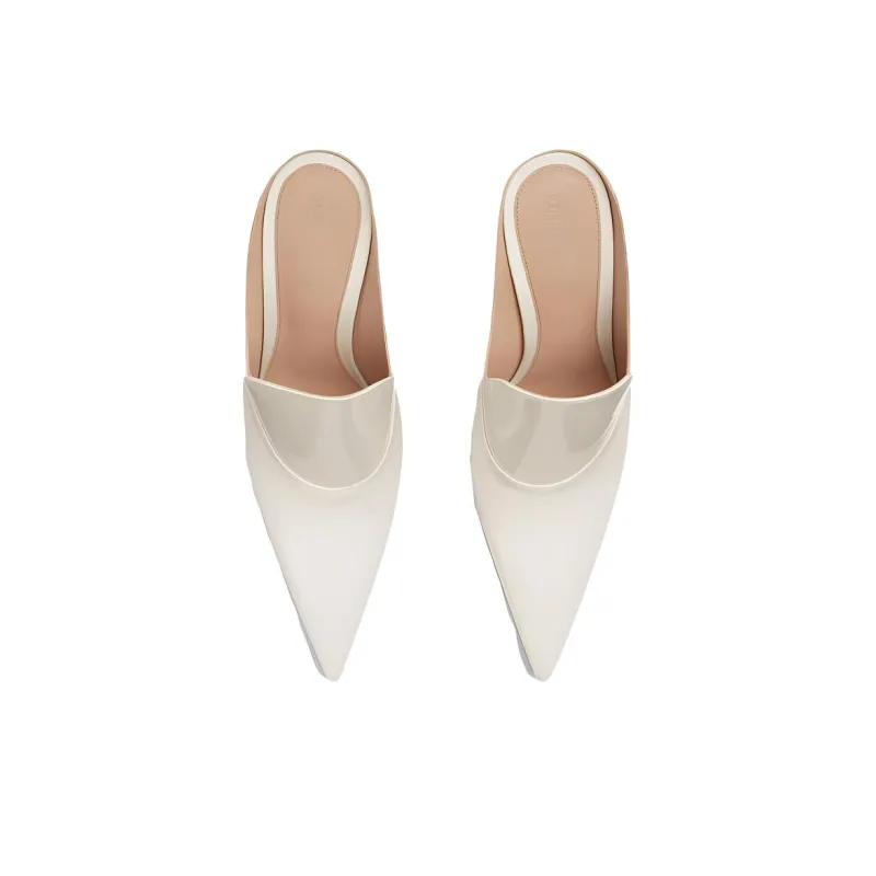 Bottega Veneta Slim Heel High Heels 9cm Women's White-3