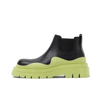 Bottega Veneta Tire Chelsea Short Chelsea Boots Women's Avocado Green