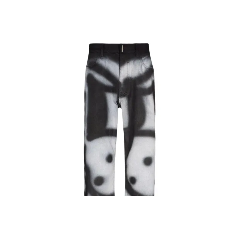Givenchy X Chito Slim Fit Jeans In 4G Denim With Tag Effect Print-4